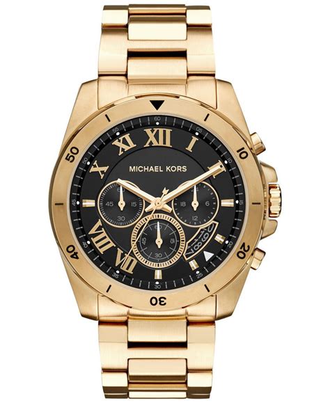 michael kors brecken chronograph bracelet watch 44mm|michael kors gold tones.